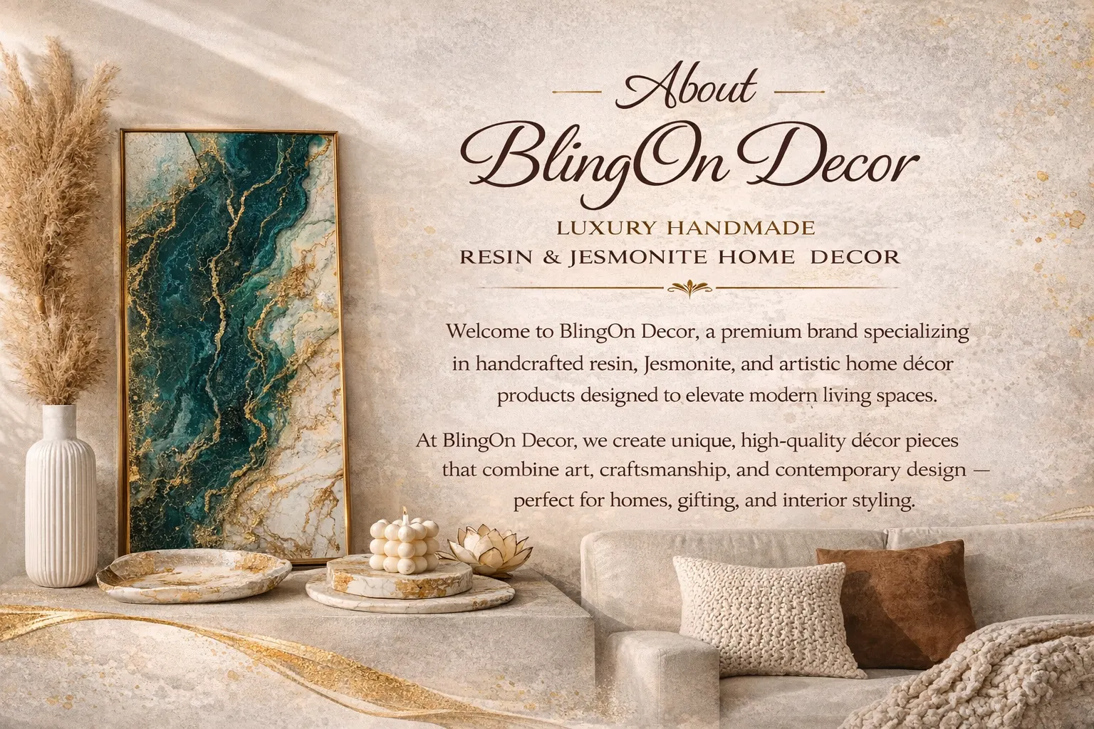 BlingOn – Luxury Handmade Resin Decor & Personalized Gifts Aboutus