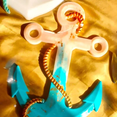 Bling On Luxurious Boat Anchor Wall Decor – A Unique Nautical Resin Art Masterpiece 🇮🇳🌊⚓