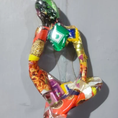 THE MEDITATIVE SILENT ETHEREAL THINKERS TRIO SCULPTURE ✨🖤 D4 Bling On Handmade