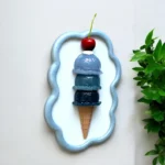 BLING-ON-Blue-Ice-Cream-Cone-3D-Wall-Art-Sculpture-Luxe-Pop-Art-Decor-Bling-On-4.webp - Bling On Decor® | Luxury Handmade Home Decor Decorative wall plaque showing a blue-toned three-scoop ice cream cone with a cherry on top in an ornate light-blue frame. - Bling On Decor® | Luxury Handmade Home Decor ANJU BALA